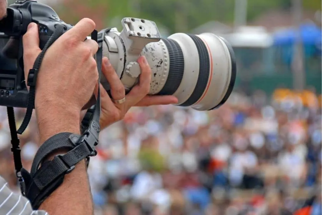 Teleobjetivo para fotografía deportiva